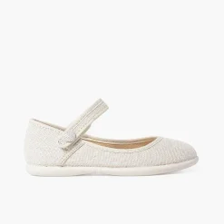 Zapatos Comunión<Pisamonas Mercedita Escotada Detalle Boton Cierre Adherente