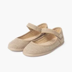 Zapatos Comunión<Pisamonas Mercedita Escotada Detalle Boton Cierre Adherente