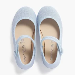Zapatos Comunión<Pisamonas Mercedita Escotada Detalle Boton Cierre Adherente