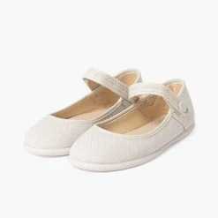 Zapatos Comunión<Pisamonas Mercedita Escotada Detalle Boton Cierre Adherente