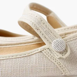 Zapatos Comunión<Pisamonas Mercedita Escotada Detalle Boton Cierre Adherente