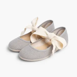 Zapatos Comunión<Pisamonas Mercedita Lino Con Lazo Crudo