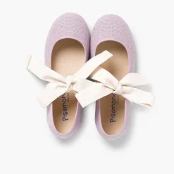 Zapatos Comunión<Pisamonas Mercedita Lino Con Lazo Crudo