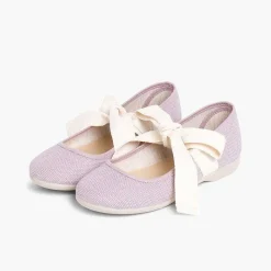 Zapatos Comunión<Pisamonas Mercedita Lino Con Lazo Crudo