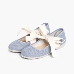 Zapatos Comunión<Pisamonas Mercedita Lino Con Lazo Crudo