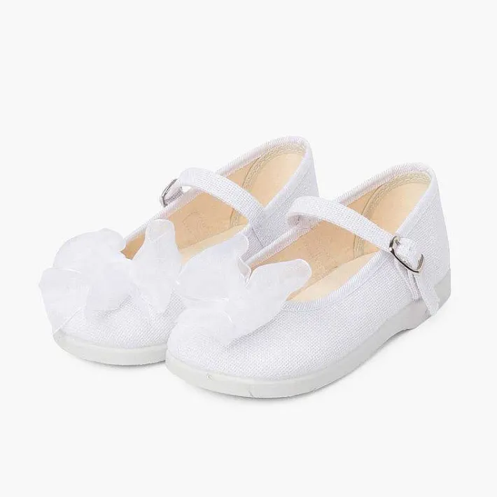 Merceditas Niña<Pisamonas Mercedita Lino Hebilla Lazo Organza