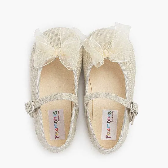 Merceditas Niña<Pisamonas Mercedita Lino Hebilla Lazo Organza