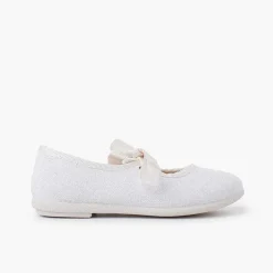 Zapatos Comunión<Pisamonas Mercedita Tipo Lino Cierre Lazo