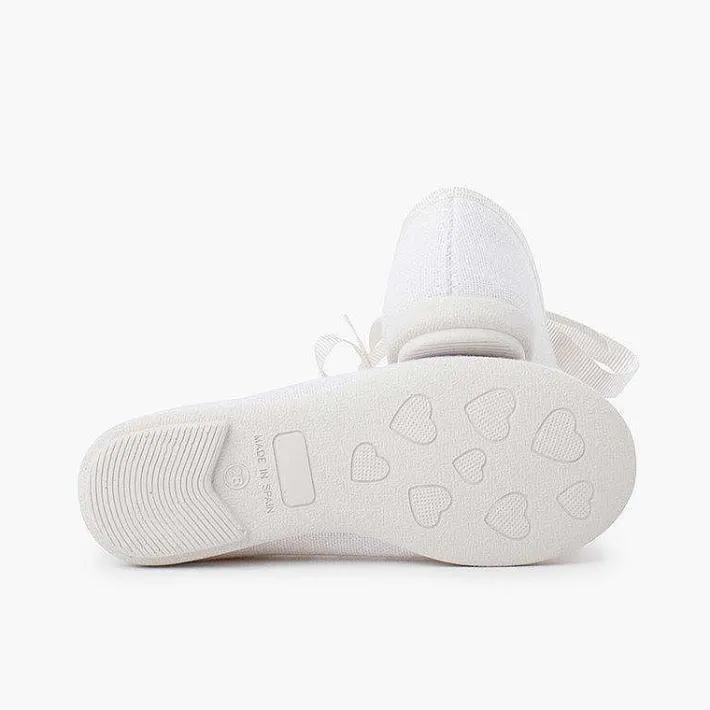 Zapatos Comunión<Pisamonas Mercedita Tipo Lino Cierre Lazo