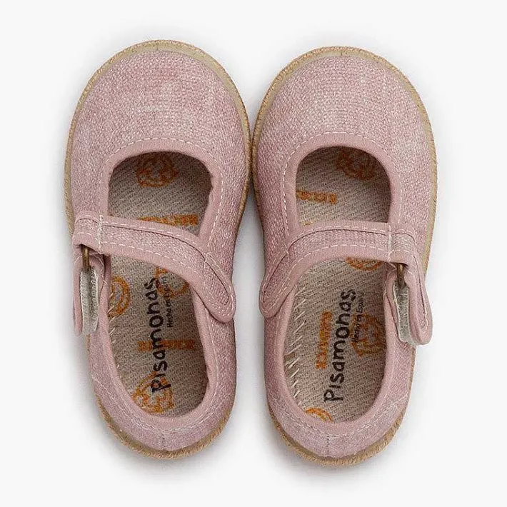 Zapatos Comunión<Pisamonas Merceditas Algodon Ecologico Suela Yute