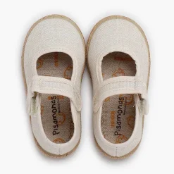 Zapatos Comunión<Pisamonas Merceditas Algodon Ecologico Suela Yute