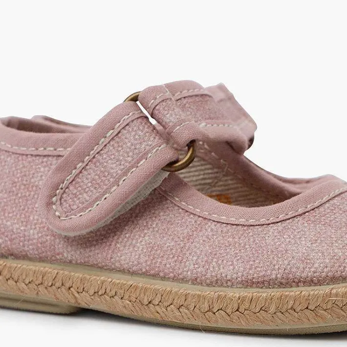 Zapatos Comunión<Pisamonas Merceditas Algodon Ecologico Suela Yute
