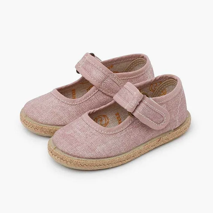 Zapatos Comunión<Pisamonas Merceditas Algodon Ecologico Suela Yute