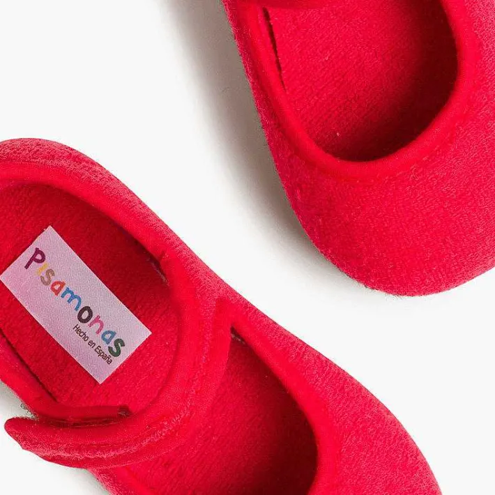 Zapatillas Casa<Pisamonas Merceditas Casa Niña Tira Adherente Rizo Toalla