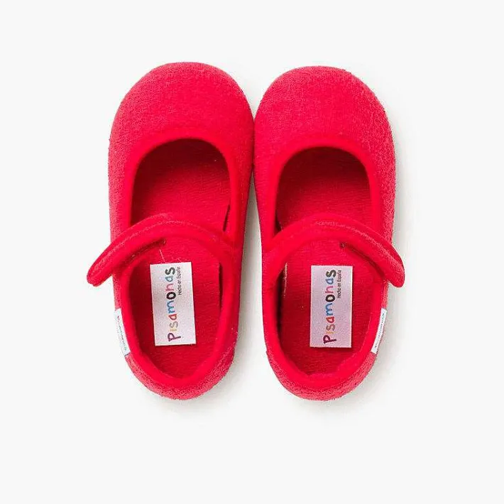 Zapatillas Casa<Pisamonas Merceditas Casa Niña Tira Adherente Rizo Toalla