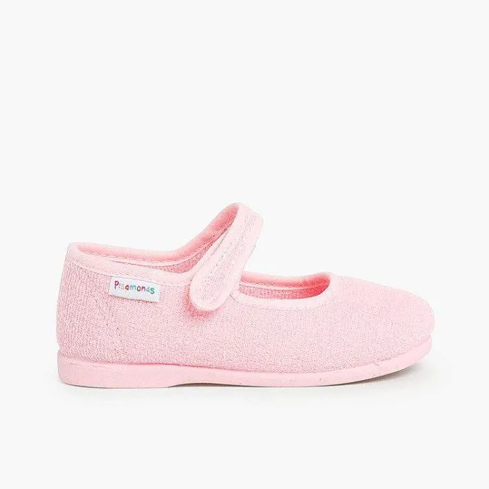 Zapatillas Casa<Pisamonas Merceditas Casa Niña Tira Adherente Rizo Toalla