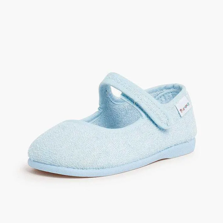 Zapatillas Casa<Pisamonas Merceditas Casa Niña Tira Adherente Rizo Toalla