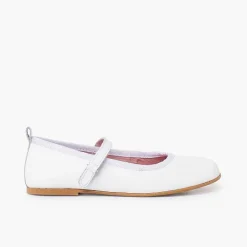 Zapatos Comunión<Pisamonas Merceditas Ceremonia Niña Tira Adherente Fina