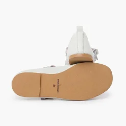 Zapatos Comunión<Pisamonas Merceditas Ceremonia Niña Tira Adherente Fina