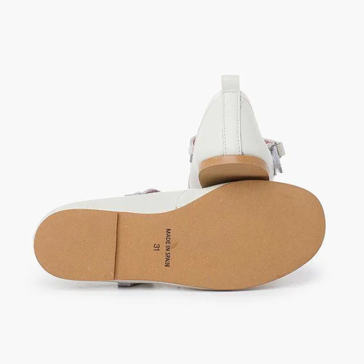 Zapatos Comunión<Pisamonas Merceditas Ceremonia Niña Tira Adherente Fina