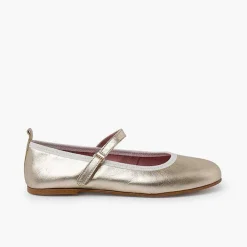 Zapatos Comunión<Pisamonas Merceditas Ceremonia Niña Tira Adherente Fina