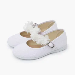 Zapatos Comunión<Pisamonas Merceditas Ceremonia Tira De Flores