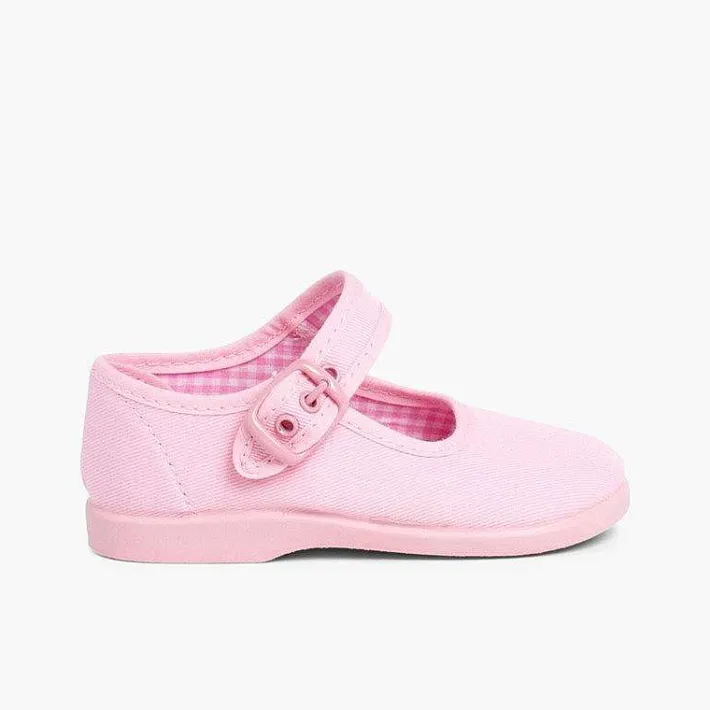 Merceditas Niña<Pisamonas Merceditas De Lona Para Niñas