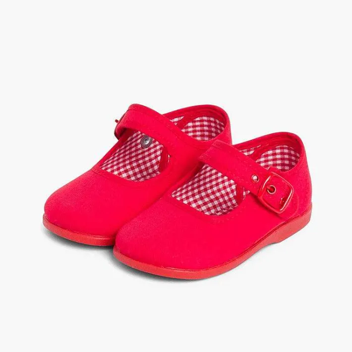 Merceditas Niña<Pisamonas Merceditas De Lona Para Niñas