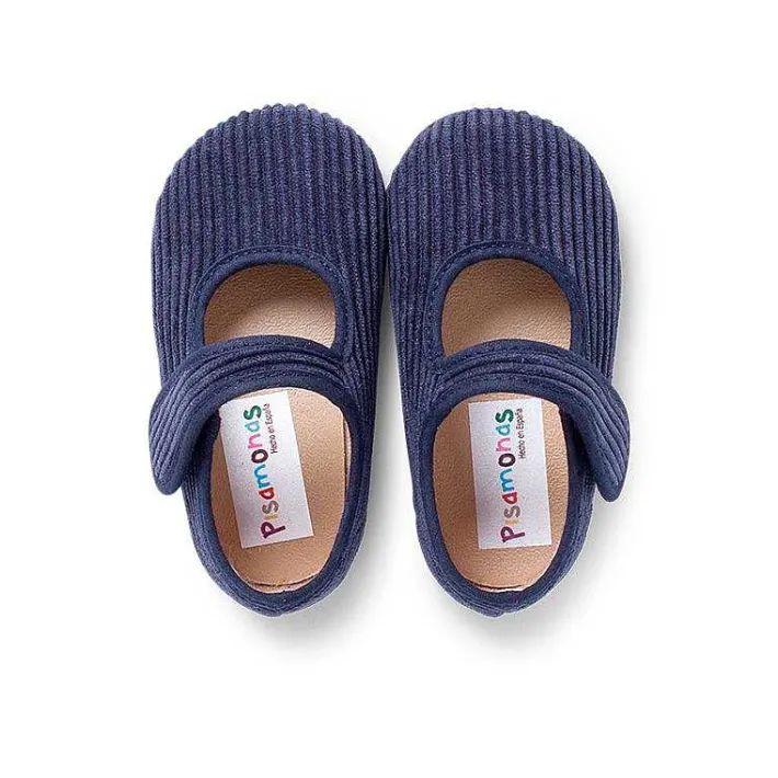 Zapatillas Casa<Pisamonas Merceditas De Pana Niñas Para Casa