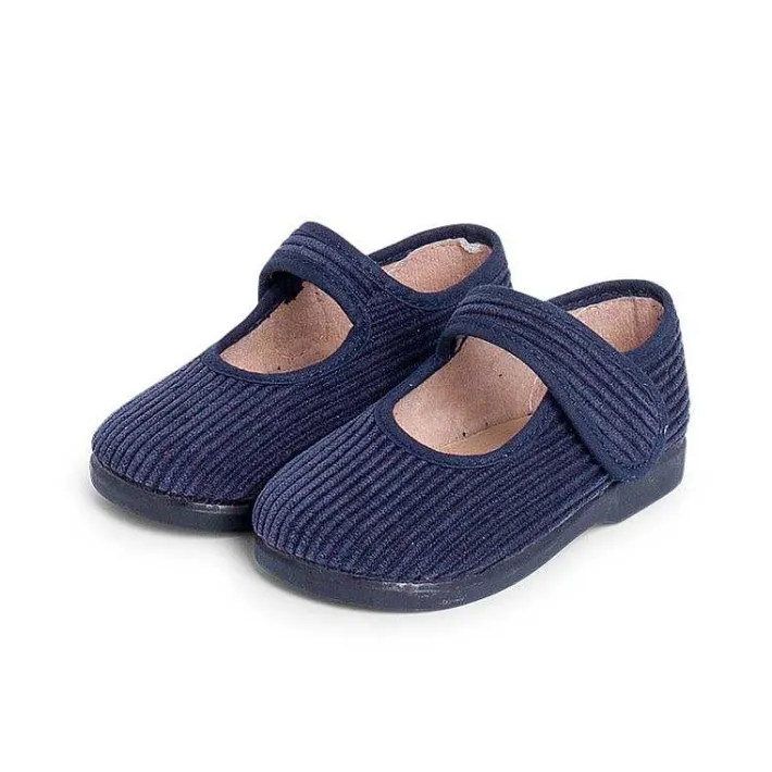Zapatillas Casa<Pisamonas Merceditas De Pana Niñas Para Casa