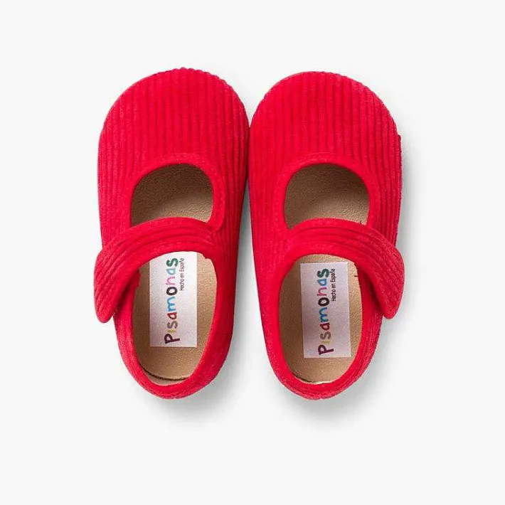 Zapatillas Casa<Pisamonas Merceditas De Pana Niñas Para Casa