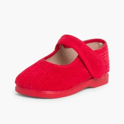 Zapatillas Casa<Pisamonas Merceditas De Pana Niñas Para Casa