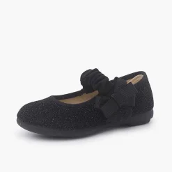 Merceditas Niña<Pisamonas Merceditas Glitter Y Lazo Niña Color Negro