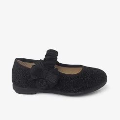 Merceditas Niña<Pisamonas Merceditas Glitter Y Lazo Niña Color Negro