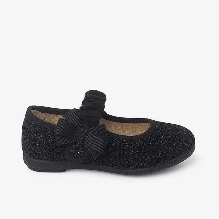 Merceditas Niña<Pisamonas Merceditas Glitter Y Lazo Niña Color Negro