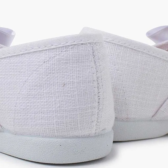 Zapatos Comunión<Pisamonas Merceditas Lino Ceremonia Lazo Raso