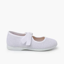 Zapatos Comunión<Pisamonas Merceditas Lino Cierre Lazo Faya