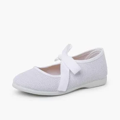Zapatos Comunión<Pisamonas Merceditas Lino Cierre Lazo Faya