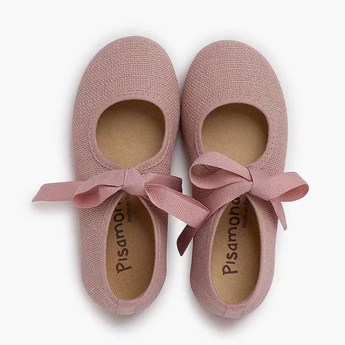 Zapatos Comunión<Pisamonas Merceditas Lino Cierre Lazo Faya