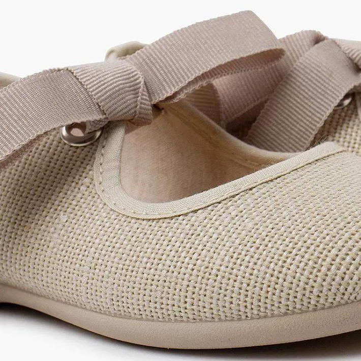 Zapatos Comunión<Pisamonas Merceditas Lino Cierre Lazo Faya