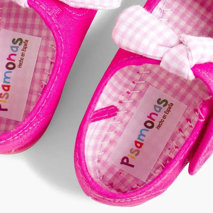 Merceditas Niña<Pisamonas Merceditas Lona Tira Adherente Con Lazo De Vichy
