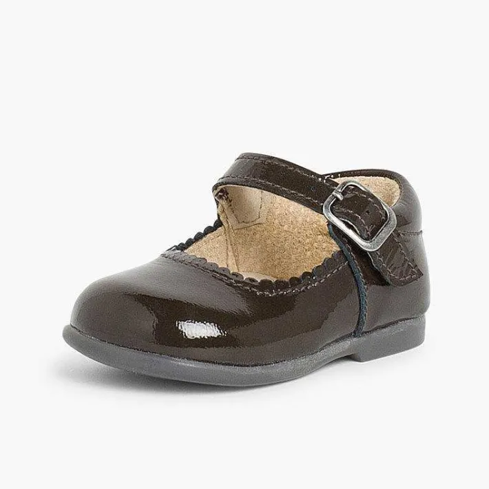 Merceditas Niña<Pisamonas Merceditas Niña Charol Hebilla Color Marron