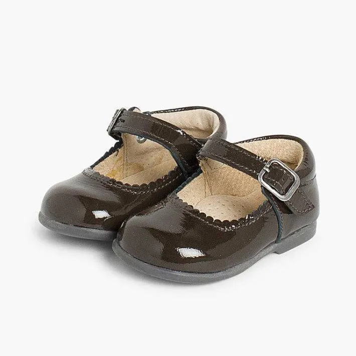 Merceditas Niña<Pisamonas Merceditas Niña Charol Hebilla Color Marron
