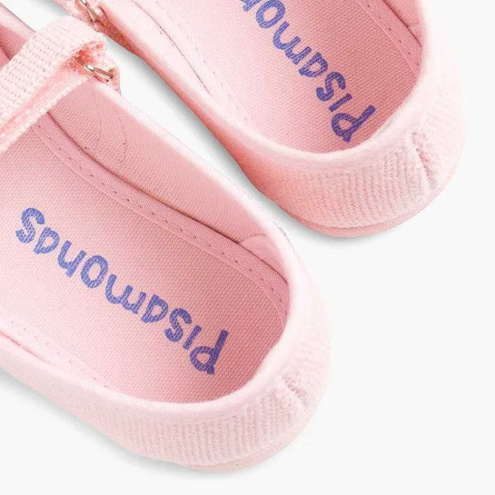 Zapatos Comunión<Pisamonas Merceditas Niña De Lino Tira Adherente Fino