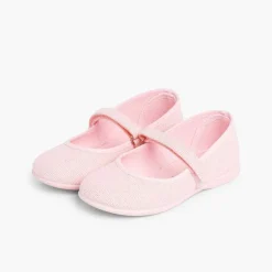 Zapatos Comunión<Pisamonas Merceditas Niña De Lino Tira Adherente Fino