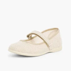 Zapatos Comunión<Pisamonas Merceditas Niña De Lino Tira Adherente Fino