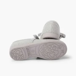 Zapatos Comunión<Pisamonas Merceditas Niña De Lino Tira Adherente Fino