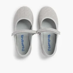 Zapatos Comunión<Pisamonas Merceditas Niña De Lino Tira Adherente Fino