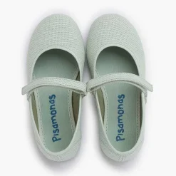 Zapatos Comunión<Pisamonas Merceditas Niña De Lino Tira Adherente Fino