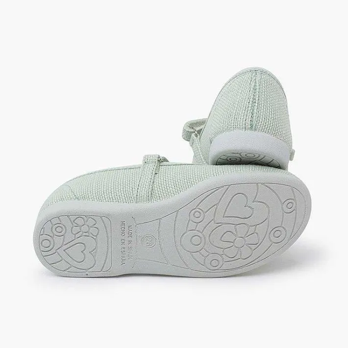Zapatos Comunión<Pisamonas Merceditas Niña De Lino Tira Adherente Fino